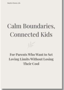 Printable Calm Boundaries, Connected Kids cover mock up