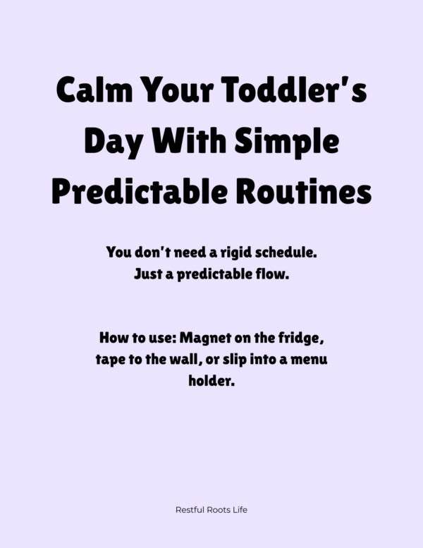 Calm Toddler Routine Printable - Restful Roots Life – Gentle Parenting ...
